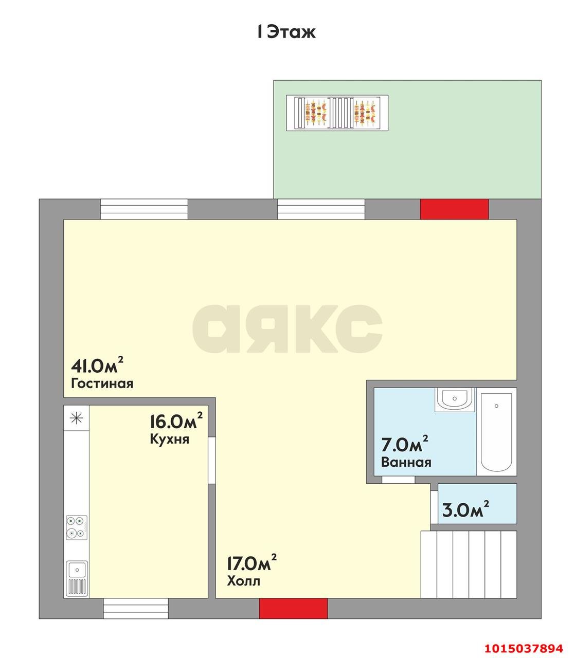 Фото №19: Дом 163&nbsp;м² + 4.01&nbsp;сот., 2&nbsp;эт. - Янтарь, мкр. Прикубанский внутригородской округ, ул. Айвовая, 293