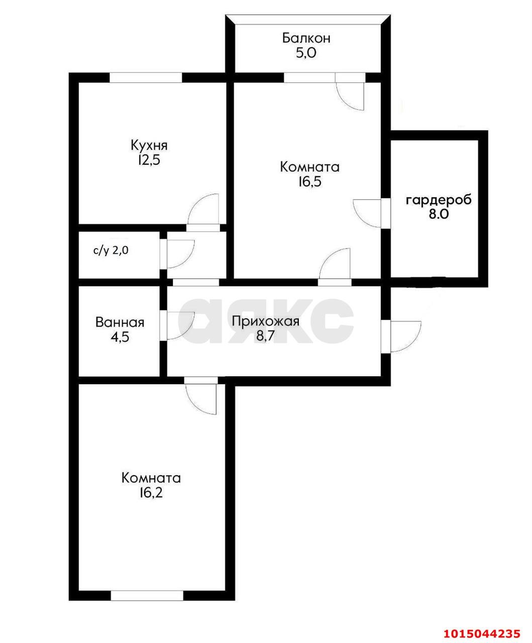 Фото №18: 2-комнатная квартира 74&nbsp;м², 13/16&nbsp;эт. - Краснодар, Прикубанский внутригородской округ, мкр. Завод Измерительных Приборов, ул. Карякина, 5к1