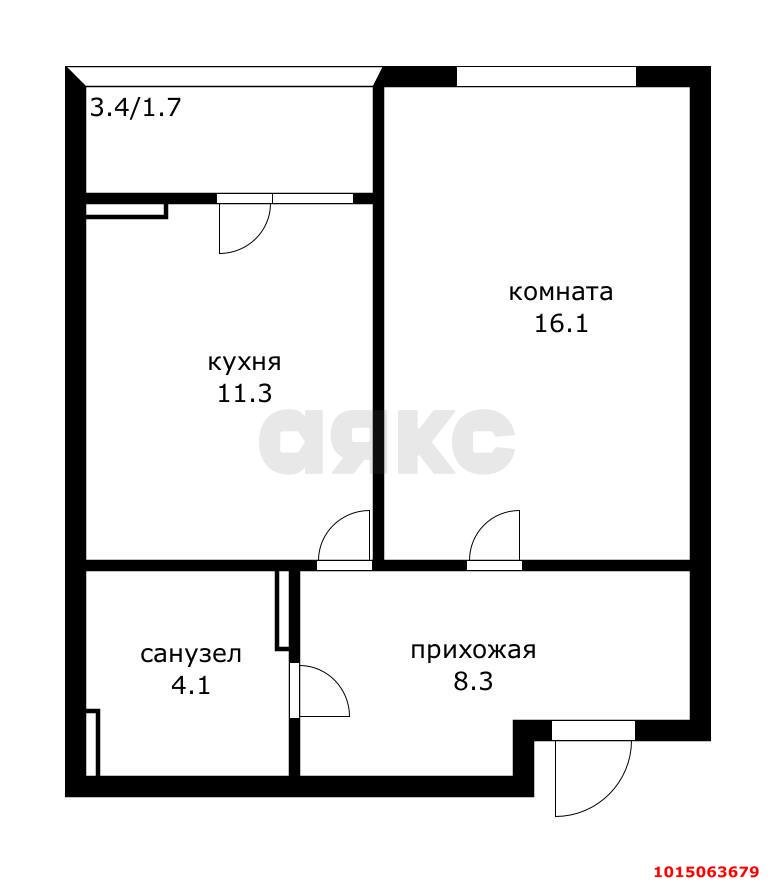 Фото №5: 1-комнатная квартира 43&nbsp;м², 3/18&nbsp;эт. - Краснодар, Прикубанский внутригородской округ, ЖК Бауинвест, мкр. ЖК Парк у Дома, ул. Героя Владислава Посадского, 17к2