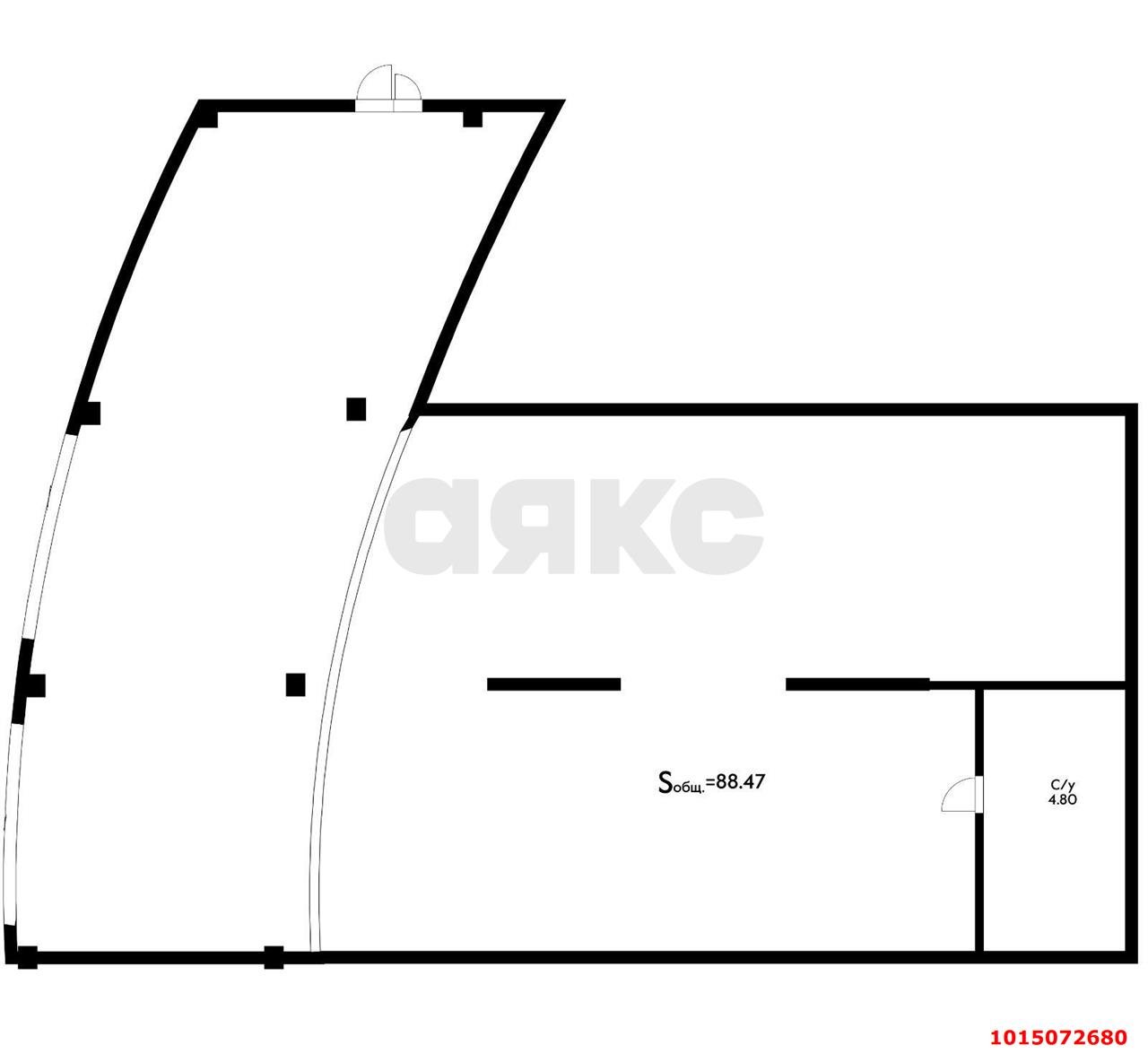 Фото №6: Торговое помещение 88&nbsp;м², 1/24&nbsp;эт. - Краснодар, Центральный внутригородской округ, Черёмушки, мкр. ЖК Фонтаны, ул. Воронежская, 47/35