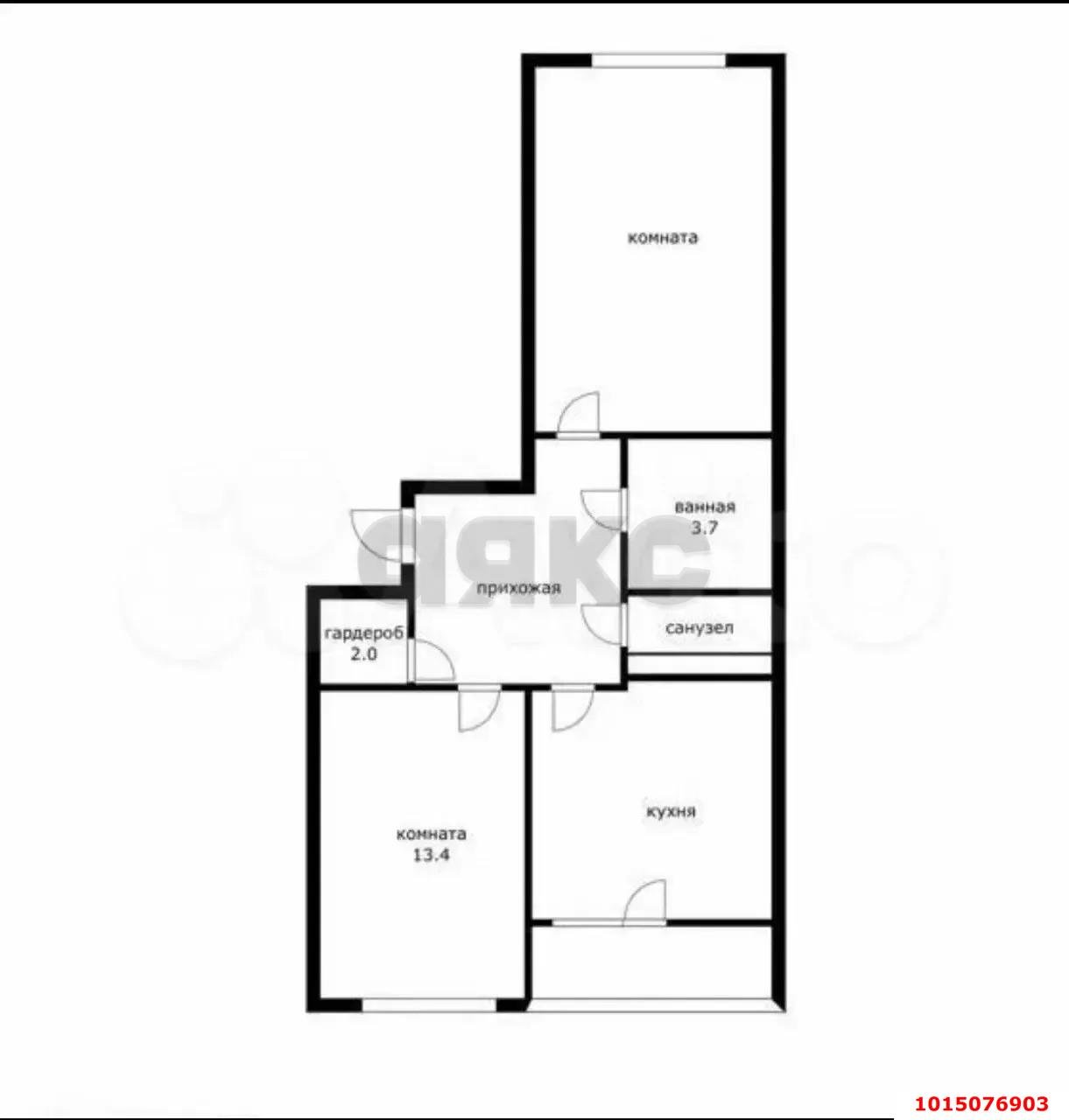 Фото №6: 2-комнатная квартира 59&nbsp;м², 12/14&nbsp;эт. - Краснодар, Прикубанский внутригородской округ, мкр. ЖК Красная Площадь, ул. им. Мурата Ахеджака, 12к4