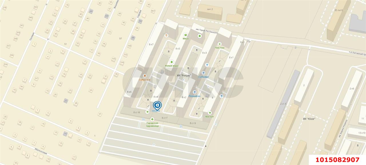 Фото №8: Торговое помещение 54&nbsp;м², 1/16&nbsp;эт. - Краснодар, Прикубанский внутригородской округ, мкр. жилой комплекс Ракурс, ул. имени Героя Ростовского, 8к4