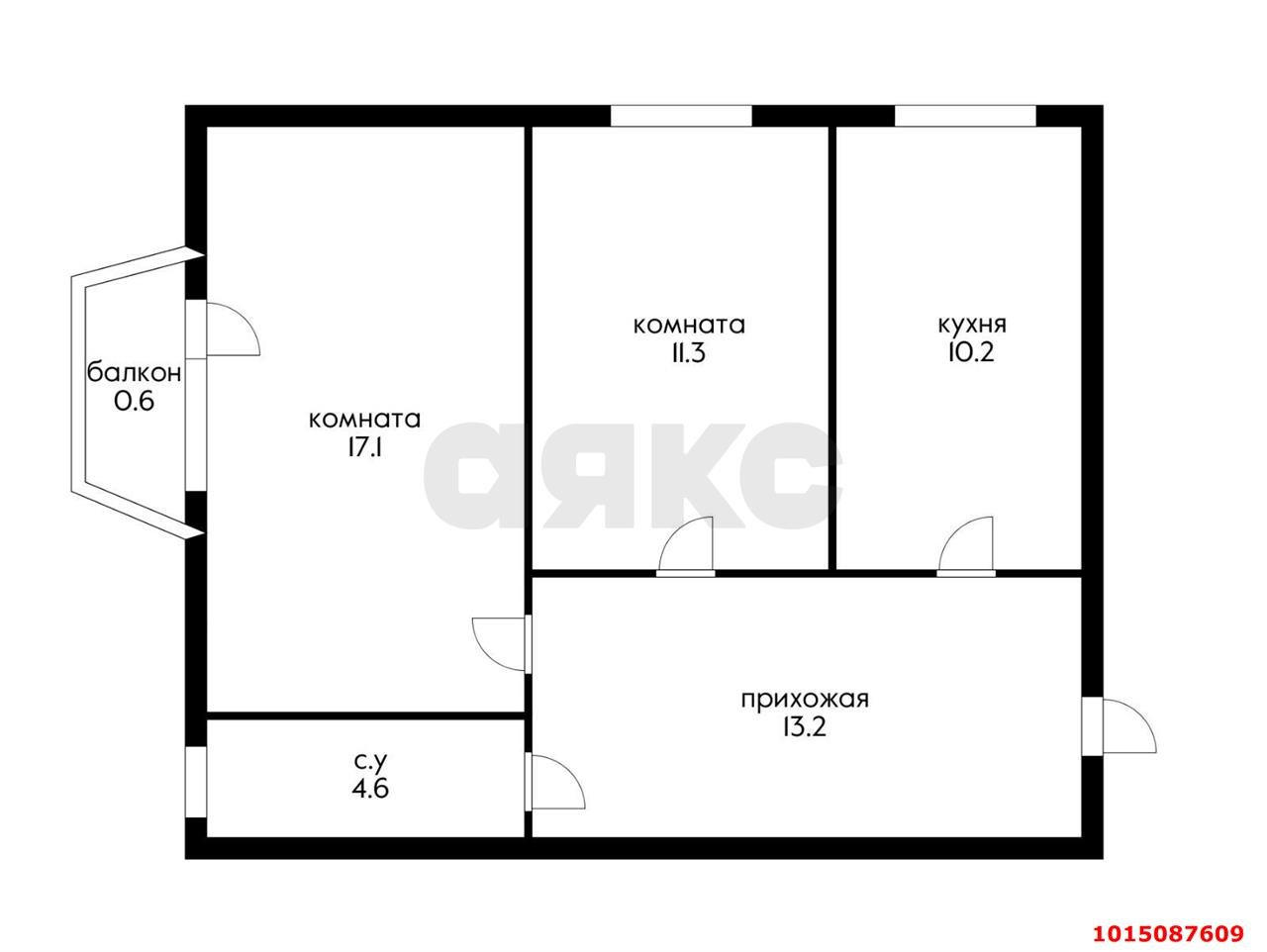 Фото №14: 2-комнатная квартира 56&nbsp;м², 2/4&nbsp;эт. - Краснодар, Карасунский внутригородской округ, ж/м ТЭЦ, ул. Северная, 4