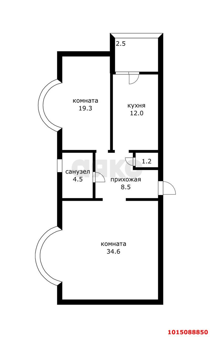 Фото №19: 2-комнатная квартира 80&nbsp;м², 5/5&nbsp;эт. - Краснодар, Прикубанский внутригородской округ, Солнечный, мкр. Фестивальный, ул. Ивана Кияшко, 6