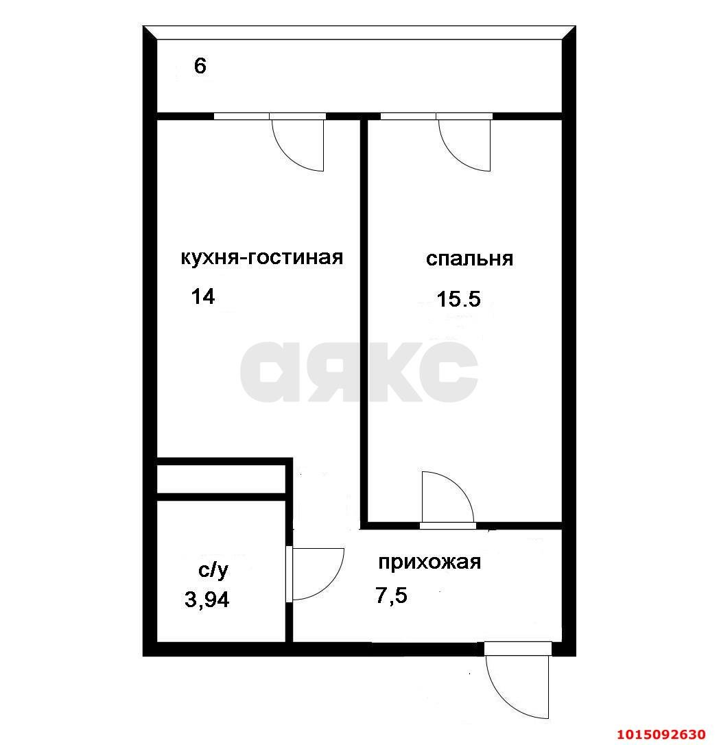 Фото №14: 1-комнатная квартира 40&nbsp;м², 5/24&nbsp;эт. - Краснодар, Карасунский внутригородской округ, Хлопчато-бумажный Комбинат, мкр. жилой комплекс Фамилия, ул. Старокубанская, 124