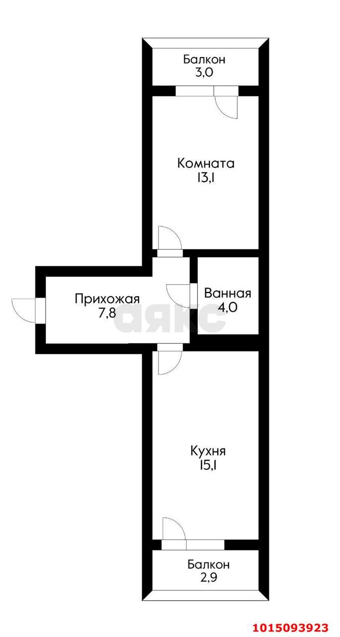 Фото №5: 1-комнатная квартира 44&nbsp;м², 5/9&nbsp;эт. - Краснодар, Прикубанский внутригородской округ, мкр. жилой комплекс Новые Сезоны, ул. Скандинавская, 1к11