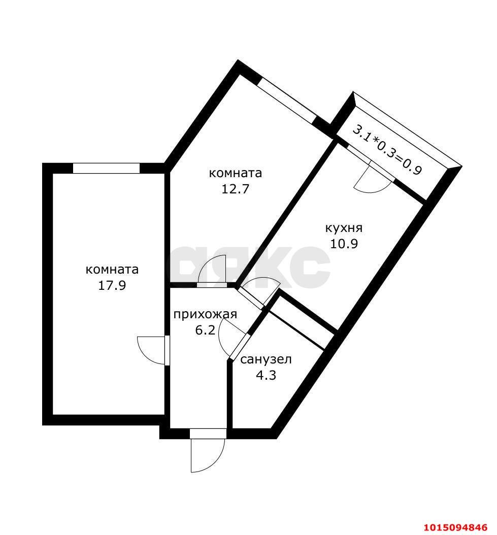 Фото №18: 2-комнатная квартира 55&nbsp;м², 10/24&nbsp;эт. - Краснодар, Прикубанский внутригородской округ, мкр. жилой комплекс Свобода, ул. Домбайская, 55