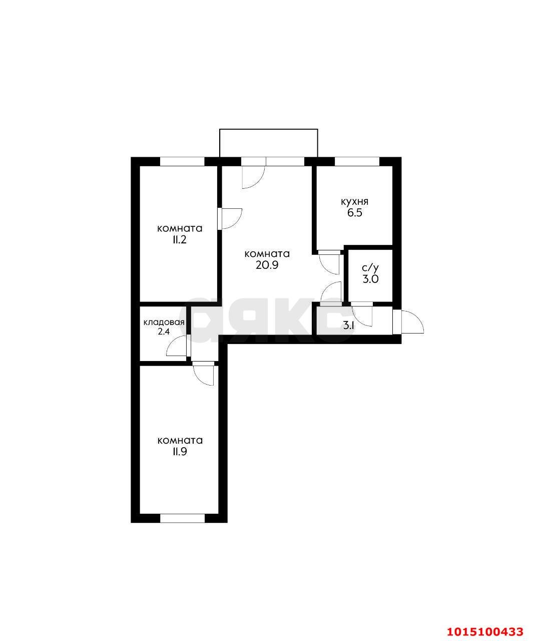 Фото №16: 3-комнатная квартира 60&nbsp;м², 4/5&nbsp;эт. - Краснодар, мкр. Западный внутригородской округ, ул. Брянская, 2А