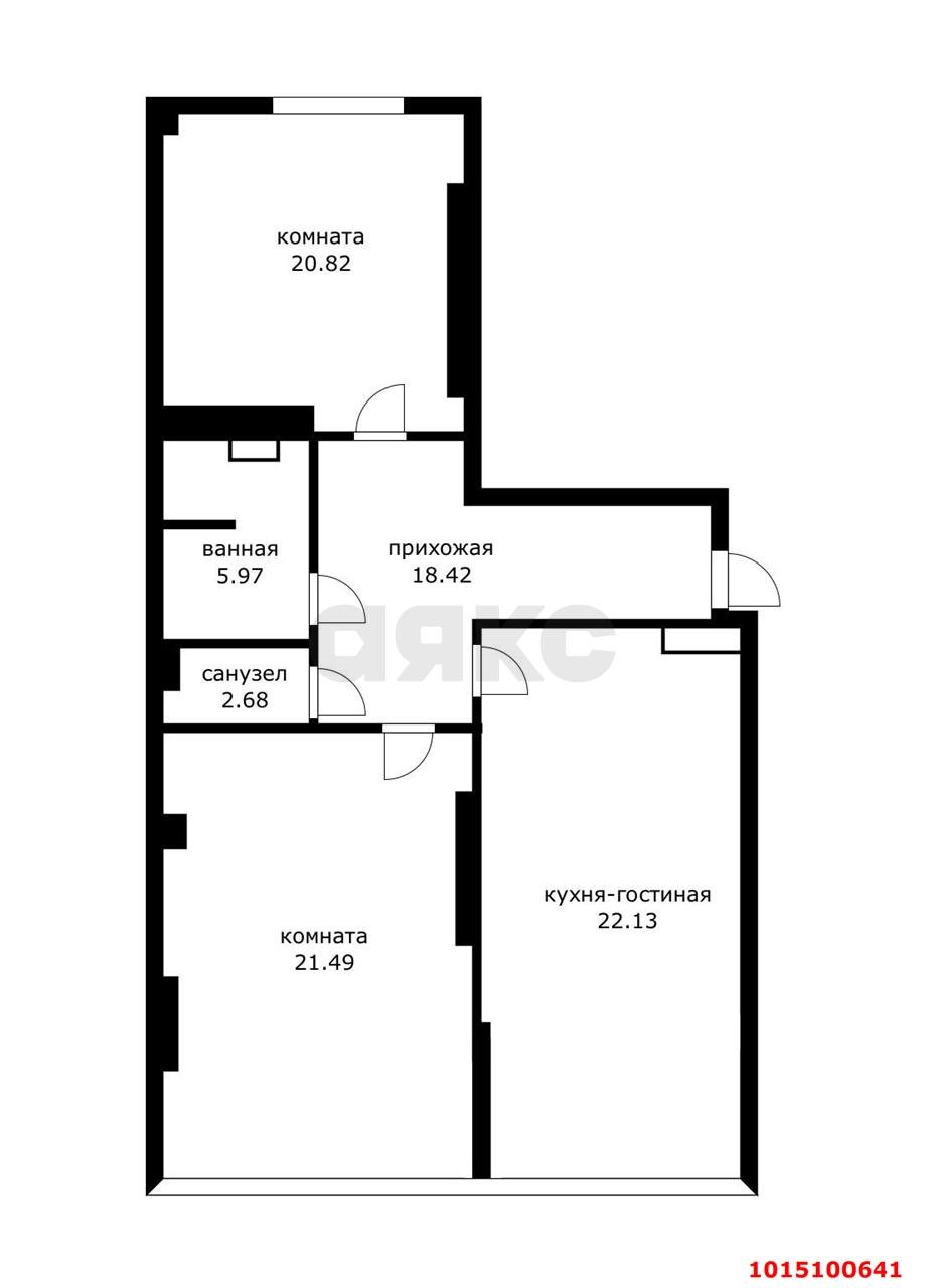 Фото №15: 3-комнатная квартира 96&nbsp;м², 9/17&nbsp;эт. - Краснодар, Прикубанский внутригородской округ, мкр. Фестивальный, ул. Гагарина, 232