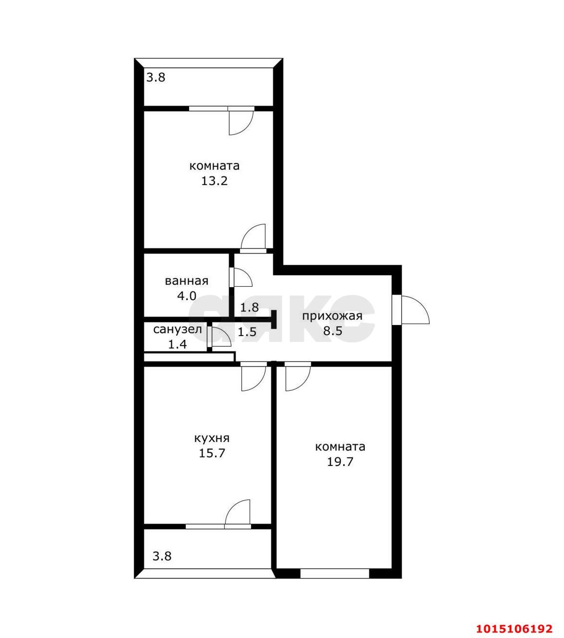 Фото №19: 2-комнатная квартира 70&nbsp;м², 6/16&nbsp;эт. - Краснодар, Прикубанский внутригородской округ, мкр. Восточно-Кругликовский, ул. Генерала Трошева, 41