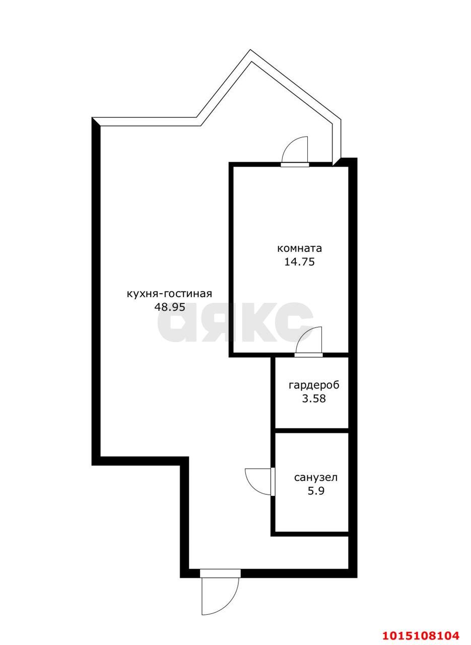 Фото №20: 2-комнатная квартира 71&nbsp;м², 19/25&nbsp;эт. - Краснодар, Прикубанский внутригородской округ, Фестивальный, Отделение № 1 совхоза Солнечный, мкр. ЖК Седьмой Континент, ул. Совхозная, 1к5
