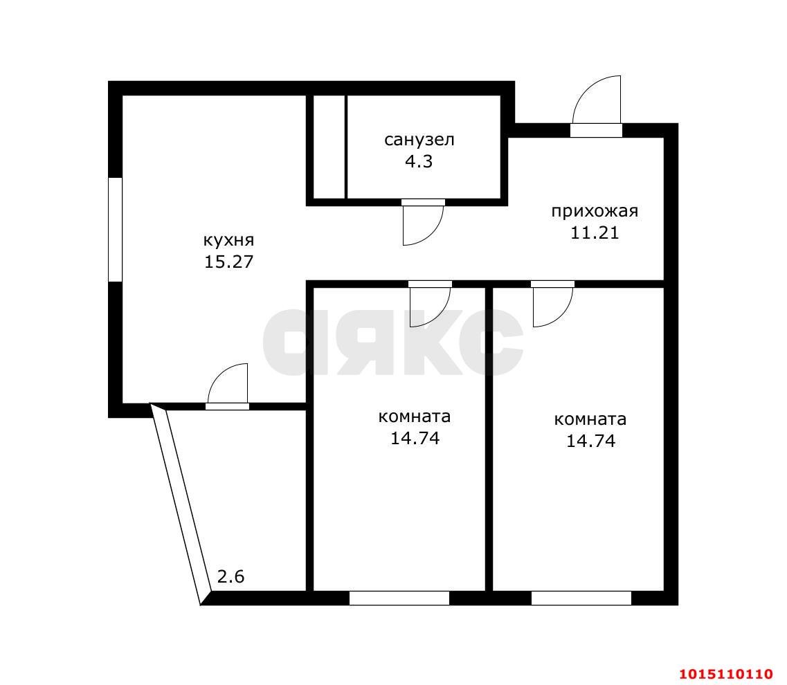 Фото №15: 2-комнатная квартира 66&nbsp;м², 18/24&nbsp;эт. - Краснодар, Карасунский внутригородской округ, жилой комплекс Гарантия, мкр. Камвольно-суконный Комбинат, ул. Дежнёва, 29/3