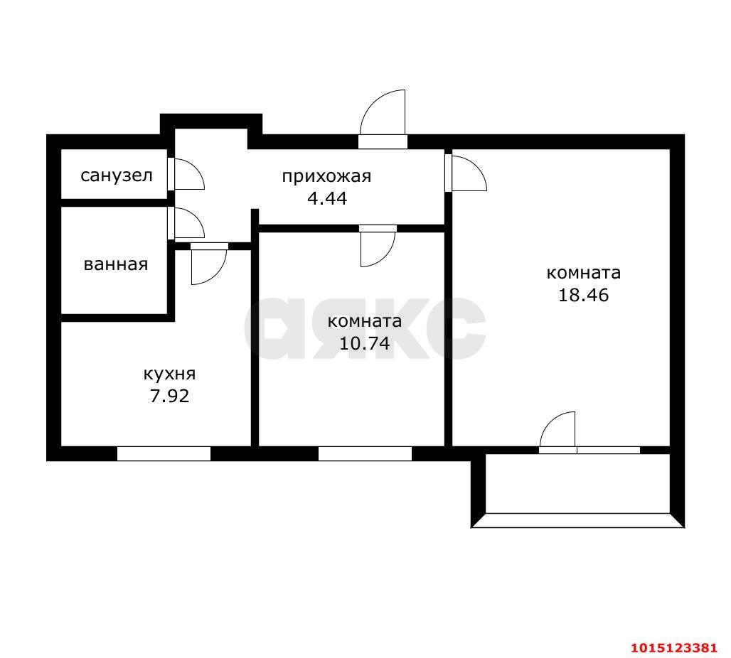 Фото №8: 2-комнатная квартира 52&nbsp;м², 3/10&nbsp;эт. - Краснодар, Карасунский внутригородской округ, мкр. Гидростроителей, ул. имени Невкипелого, 25