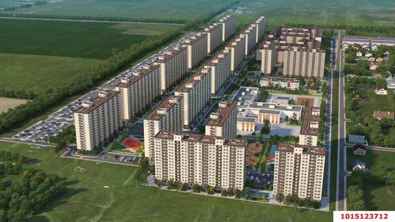 Фото №4: 1-комнатная квартира 34&nbsp;м², 4/16&nbsp;эт. - Краснодар, Прикубанский внутригородской округ, мкр. жилой комплекс Дыхание, ул. Лётчика Позднякова, 2