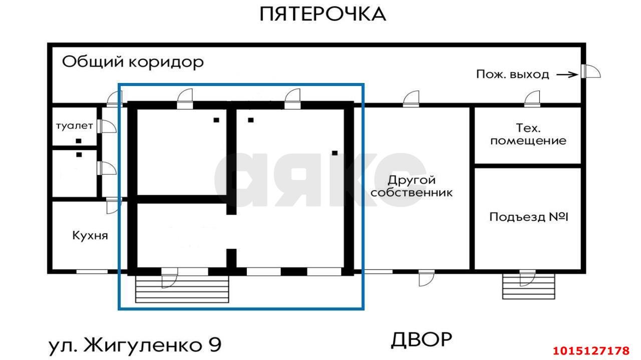 Фото №5: Торговое помещение 58&nbsp;м², 1/16&nbsp;эт. - Краснодар, Прикубанский внутригородской округ, имени Петра Метальникова, мкр. жилой комплекс Победа, ул. Евгении Жигуленко, 9