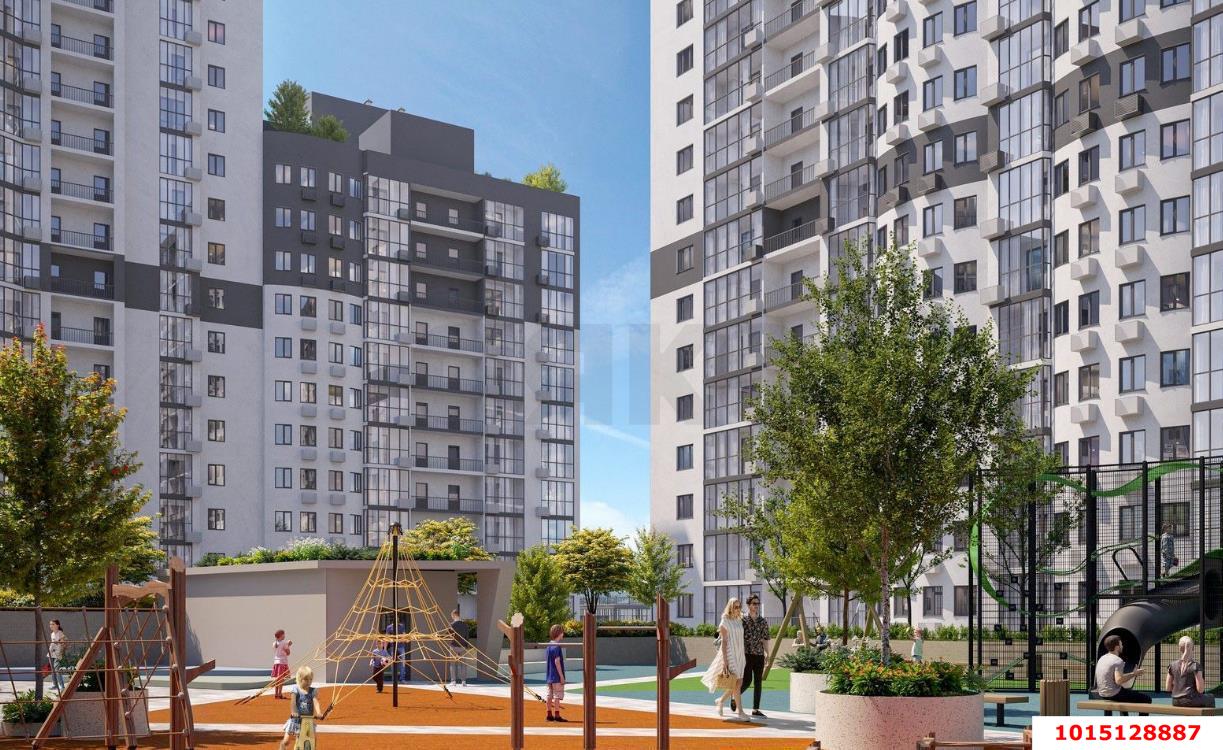 Фото №2: 1-комнатная квартира 40&nbsp;м², 10/15&nbsp;эт. - Краснодар, Карасунский внутригородской округ, Хлопчато-бумажный Комбинат, мкр. жилой комплекс Режиссёр, ул. Уральская, 100/8