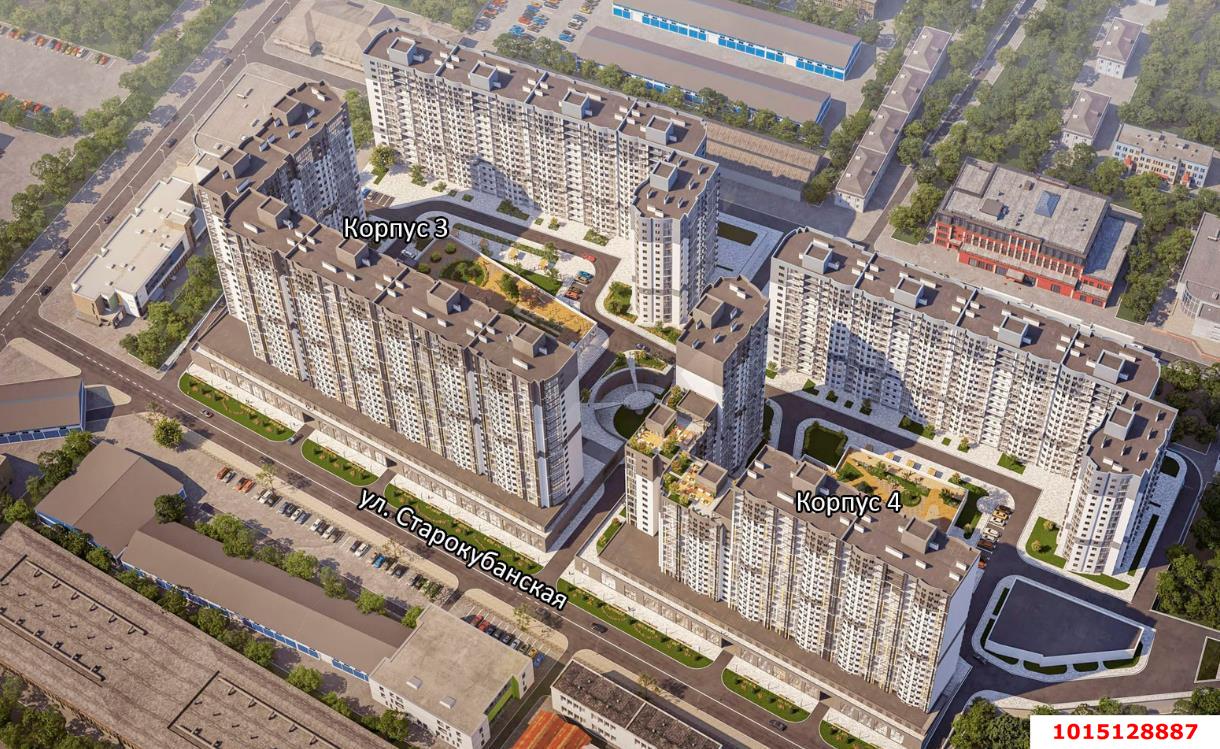 Фото №5: 1-комнатная квартира 40&nbsp;м², 10/15&nbsp;эт. - Краснодар, Карасунский внутригородской округ, Хлопчато-бумажный Комбинат, мкр. жилой комплекс Режиссёр, ул. Уральская, 100/8