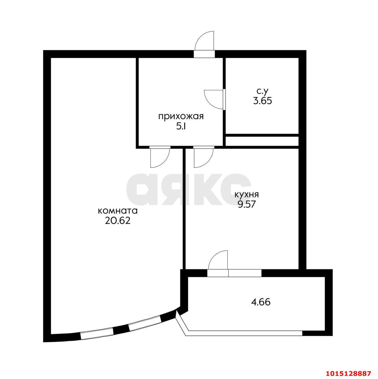Фото №6: 1-комнатная квартира 40&nbsp;м², 10/15&nbsp;эт. - Краснодар, Карасунский внутригородской округ, Хлопчато-бумажный Комбинат, мкр. жилой комплекс Режиссёр, ул. Уральская, 100/8