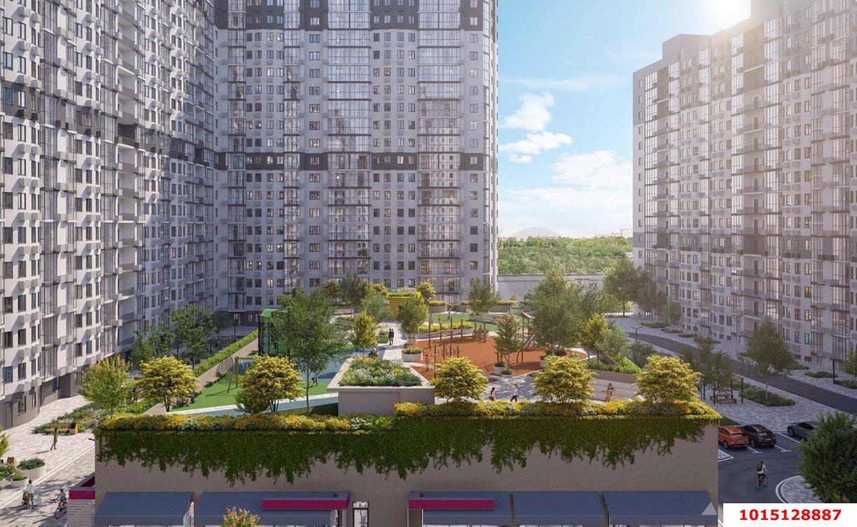 Фото №1: 1-комнатная квартира 40&nbsp;м², 10/15&nbsp;эт. - Краснодар, Карасунский внутригородской округ, Хлопчато-бумажный Комбинат, мкр. жилой комплекс Режиссёр, ул. Уральская, 100/8