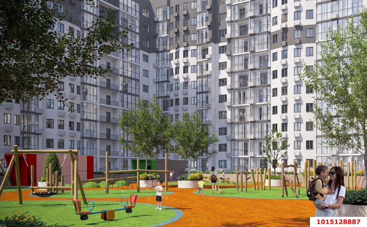 Фото №3: 1-комнатная квартира 40&nbsp;м², 10/15&nbsp;эт. - Краснодар, Карасунский внутригородской округ, Хлопчато-бумажный Комбинат, мкр. жилой комплекс Режиссёр, ул. Уральская, 100/8