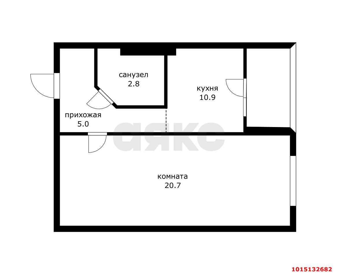 Фото №10: 1-комнатная квартира 43&nbsp;м², 4/8&nbsp;эт. - Краснодар, Прикубанский внутригородской округ, мкр. Музыкальный, ул. имени И.И. Дунаевского, 8