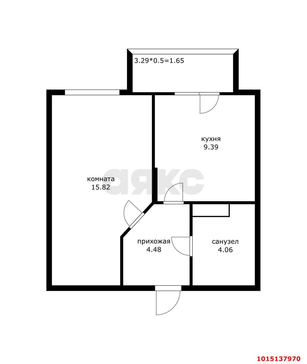 Фото №7: 1-комнатная квартира 37&nbsp;м², 3/8&nbsp;эт. - Краснодар, Прикубанский внутригородской округ, Славянский, мкр. Светлоград, ул. Красных Партизан, 1/4к3