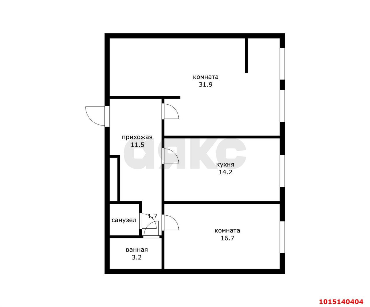 Фото №3: 2-комнатная квартира 74&nbsp;м², 5/24&nbsp;эт. - Краснодар, Прикубанский внутригородской округ, ЖК Кубанский, мкр. Завод Измерительных Приборов, ул. Зиповская, 34к1