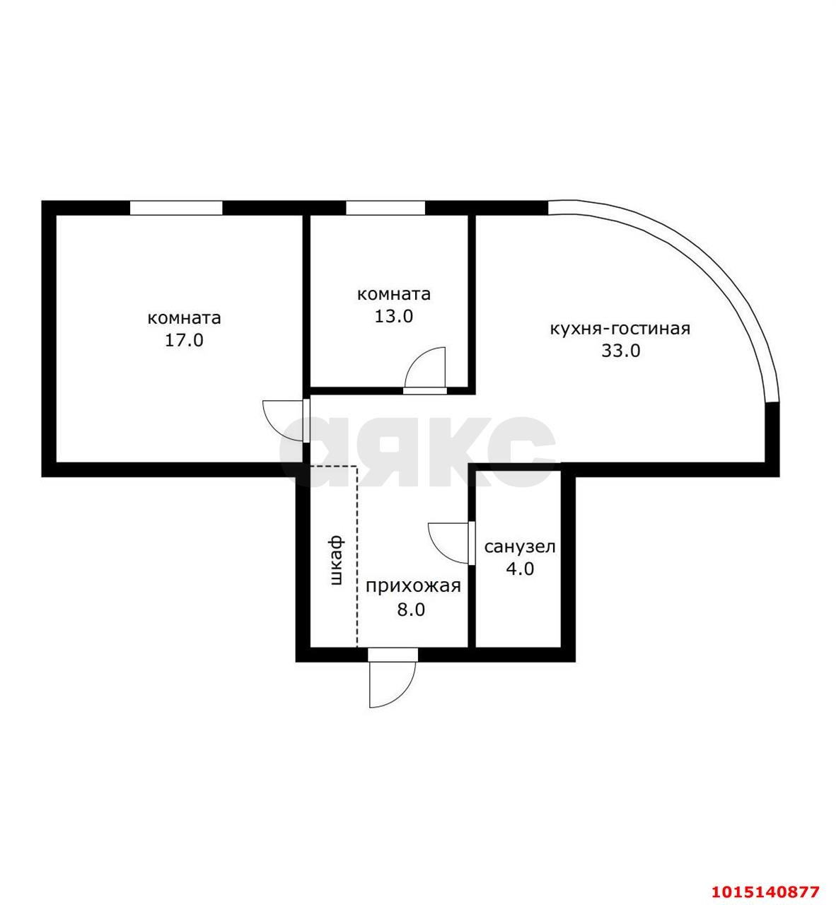 Фото №4: 2-комнатная квартира 65&nbsp;м², 20/22&nbsp;эт. - Краснодар, Прикубанский внутригородской округ, мкр. Достояние, ул. Конгрессная, 27