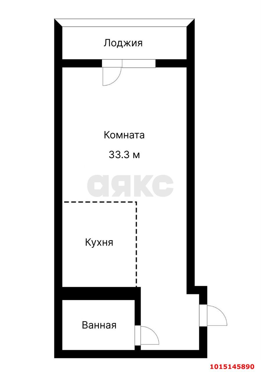 Фото №7: Студия 33&nbsp;м², 1/4&nbsp;эт. - Новая Адыгея, мкр. жилой комплекс Золотая линия 2, ул. Бжегокайская, 25/4