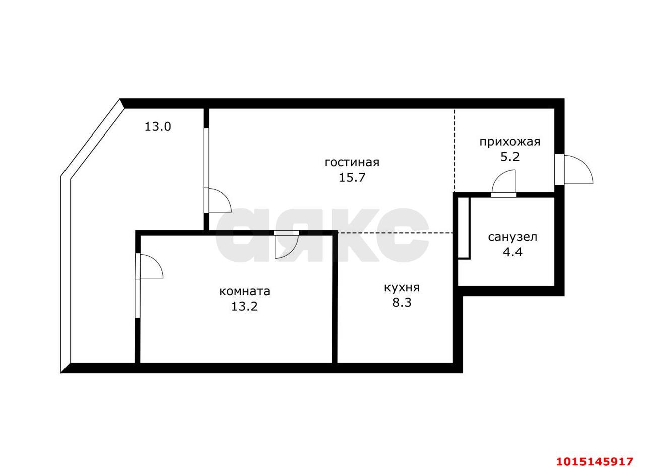 Фото №15: 1-комнатная квартира 60&nbsp;м², 6/24&nbsp;эт. - Краснодар, Прикубанский внутригородской округ, мкр. Любимово, 7к1