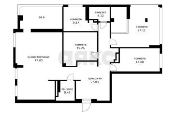 Фото №1: 4-комнатная квартира 166 м², 13/20 эт. - Краснодар, мкр. ЖК Оазис, ул. Клубная, 11