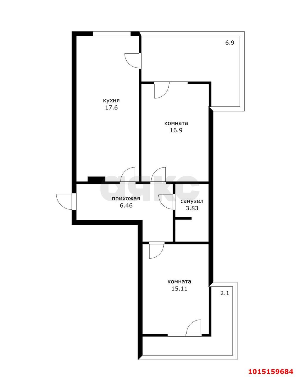 Фото №16: 2-комнатная квартира 73&nbsp;м², 19/24&nbsp;эт. - Краснодар, Прикубанский внутригородской округ, квартал Доброта, мкр. Любимово, 16