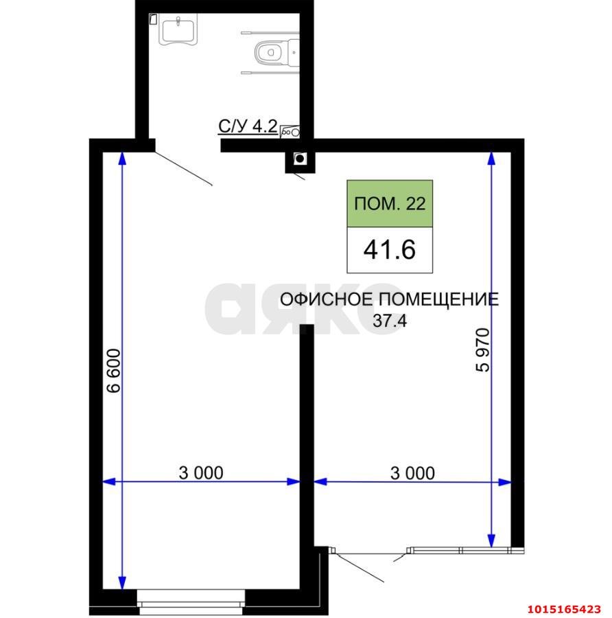 Фото №5: Торговое помещение 41&nbsp;м², 1/16&nbsp;эт. - Краснодар, Прикубанский внутригородской округ, мкр. жилой комплекс Дыхание, ул. Лётчика Позднякова, 2к25