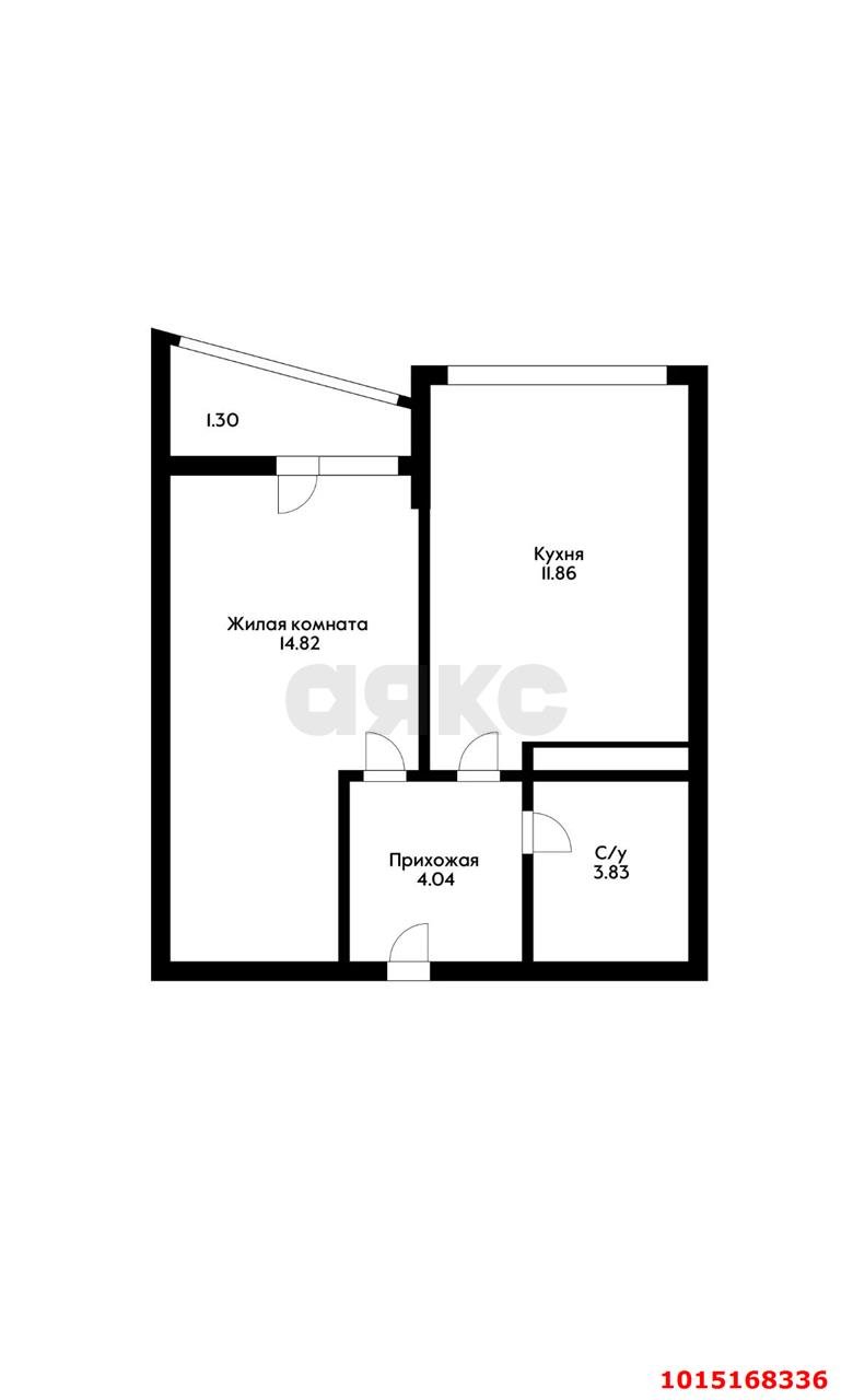 Фото №5: 1-комнатная квартира 36&nbsp;м², 3/16&nbsp;эт. - Ольгинка, квартал Кабак, территория ГСК Сигнал, мкр. 3-й, 21