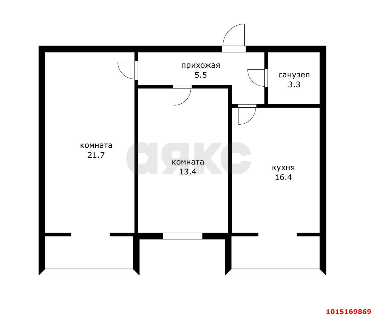 Фото №7: 2-комнатная квартира 70&nbsp;м², 2/5&nbsp;эт. - Российский, мкр. Прикубанский внутригородской округ, ул. Ратной Славы, 46
