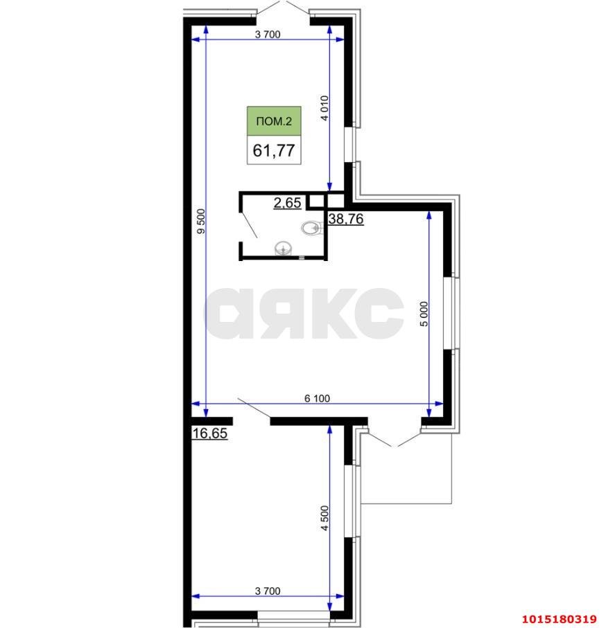 Фото №2: Торговое помещение 60&nbsp;м², 1/19&nbsp;эт. - Краснодар, Прикубанский внутригородской округ, имени Петра Метальникова, мкр. ЖК Лучший, ул. Ростовское шоссе, 30/6к3