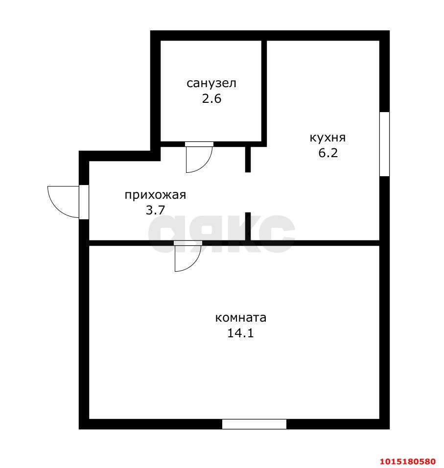 Фото №10: 1-комнатная квартира 26&nbsp;м², 1/3&nbsp;эт. - Краснодар, мкр. Западный внутригородской округ, ул. имени Дзержинского, 83