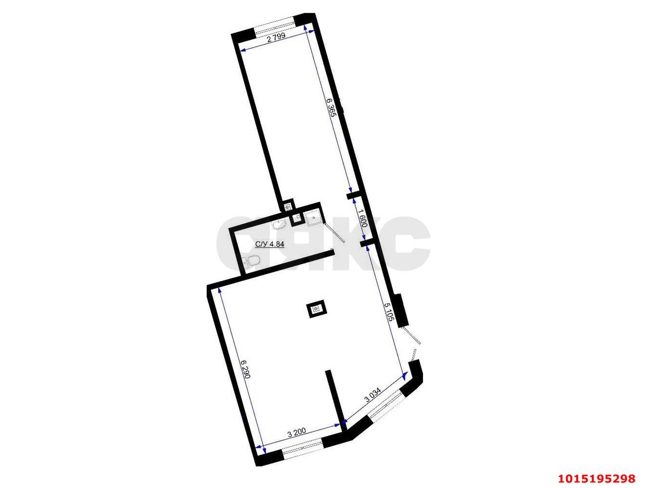 Фото №7: Торговое помещение 60&nbsp;м², 1/20&nbsp;эт. - Краснодар, Центральный внутригородской округ, Черёмушки, мкр. ЖК Фонтаны, ул. Воронежская, 47Д