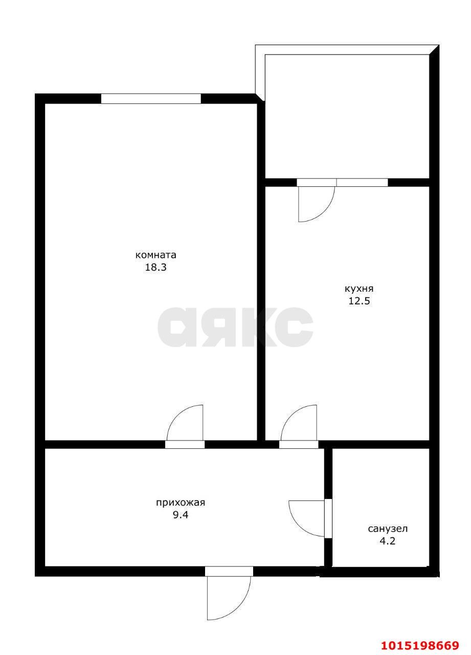 Фото №8: 1-комнатная квартира 50&nbsp;м², 6/24&nbsp;эт. - Краснодар, Западный внутригородской округ, Фестивальный, мкр. ЖК Тургенев, ул. Дальняя, 8к1