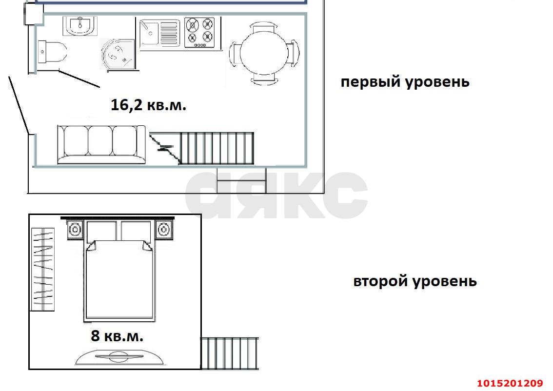 Фото №3: Апартаменты 16&nbsp;м², 1/6&nbsp;эт. - Агой, мкр. гостиничный комплекс Радуга, 10И