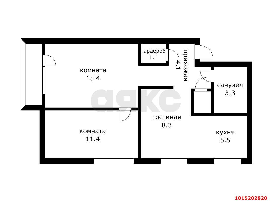 Фото №14: 3-комнатная квартира 49&nbsp;м², 4/5&nbsp;эт. - Краснодар, Прикубанский внутригородской округ, мкр. Фестивальный, ул. имени Тургенева, 215