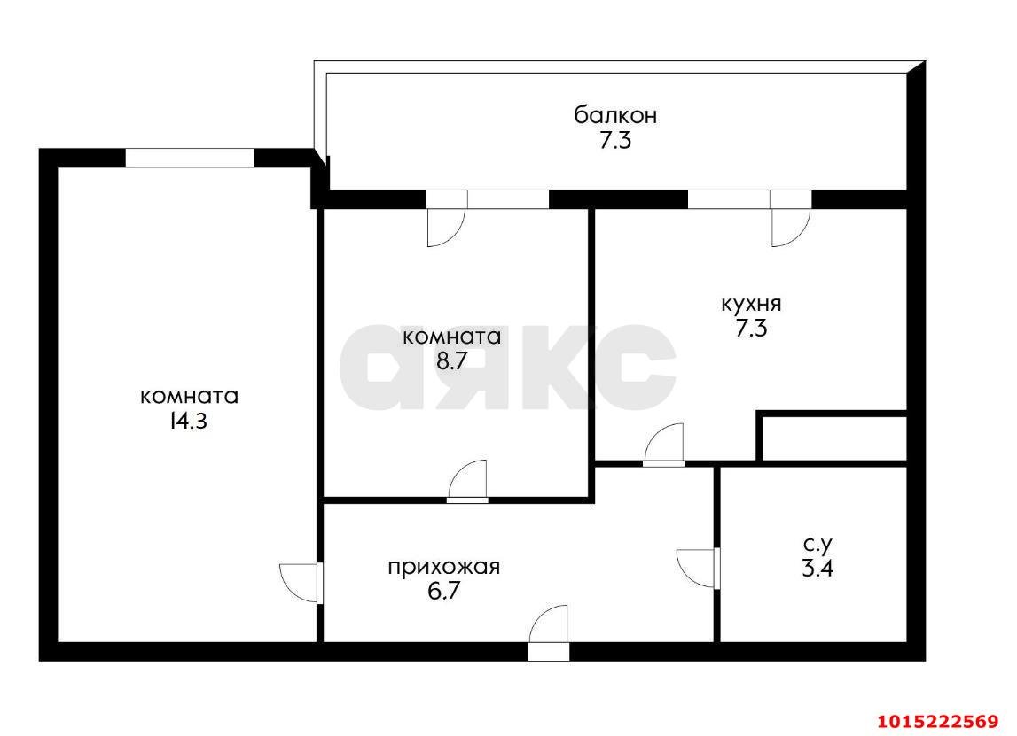 Фото №5: 2-комнатная квартира 52&nbsp;м², 4/19&nbsp;эт. - Краснодар, Прикубанский внутригородской округ, мкр. жилой комплекс Грани, ул. Западный Обход, 45к1
