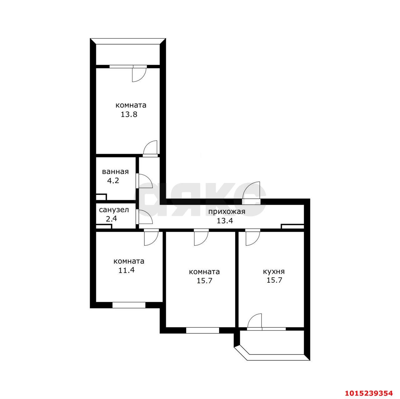 Фото №12: 3-комнатная квартира 80&nbsp;м², 7/24&nbsp;эт. - Краснодар, Карасунский внутригородской округ, Камвольно-суконный Комбинат, мкр. ЖК Урал, ул. Уральская, 87/7