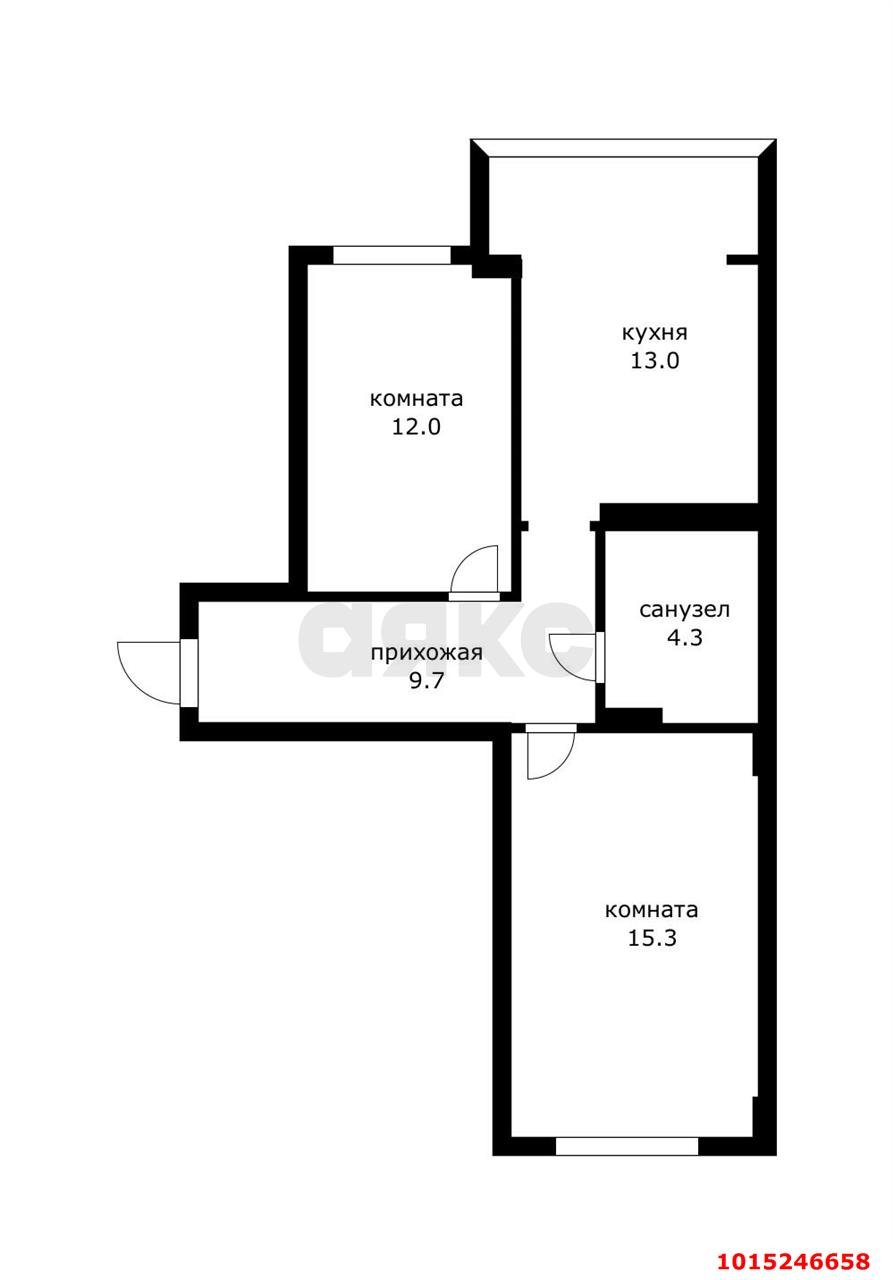 Фото №8: 2-комнатная квартира 50&nbsp;м², 7/7&nbsp;эт. - Краснодар, Прикубанский внутригородской округ, мкр. Краевая Клиническая Больница, ул. Восточно-Кругликовская, 90