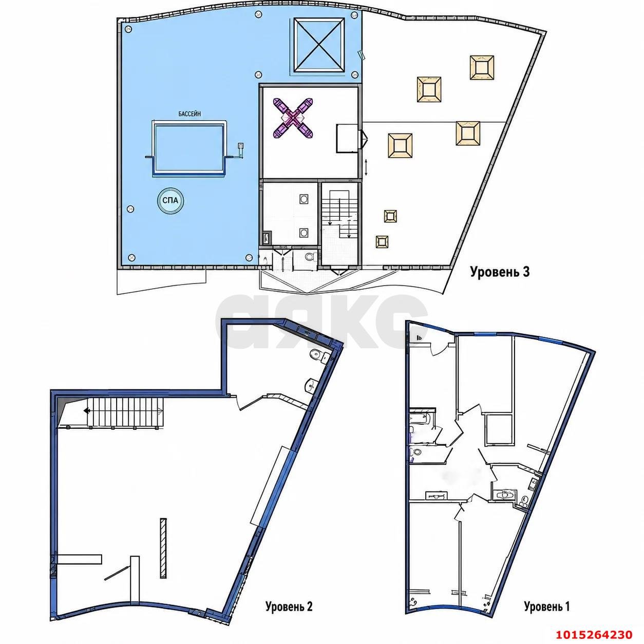 Фото №37: Пентхаус 400&nbsp;м², 20/21&nbsp;эт. - Краснодар, Центральный внутригородской округ, Дубинка, жилой комплекс Радонеж, мкр. Черёмушки