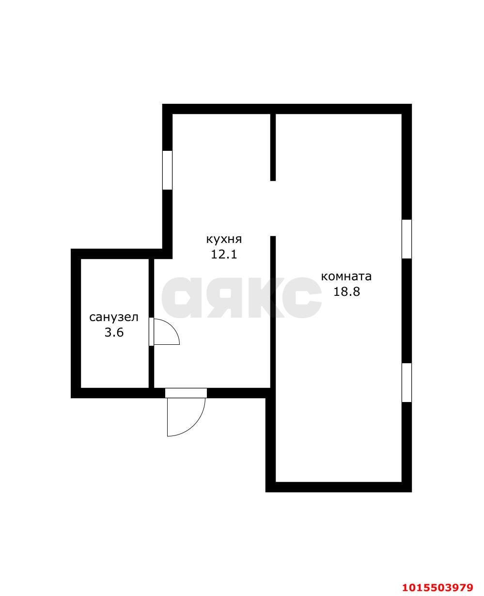 Фото №10: 1-комнатная квартира 34&nbsp;м², 1/1&nbsp;эт. - Индустриальный, мкр. Прикубанский внутригородской округ, ул. Железнодорожная, 38