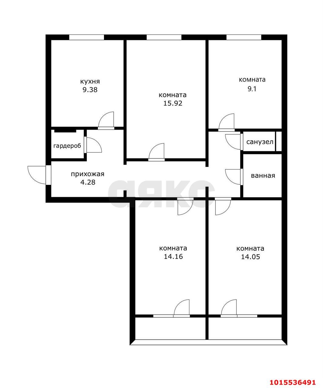 Фото №8: 3-комнатная квартира 82&nbsp;м², 3/10&nbsp;эт. - Краснодар, Прикубанский внутригородской округ, мкр. Восточно-Кругликовский, ул. Героев-Разведчиков, 34