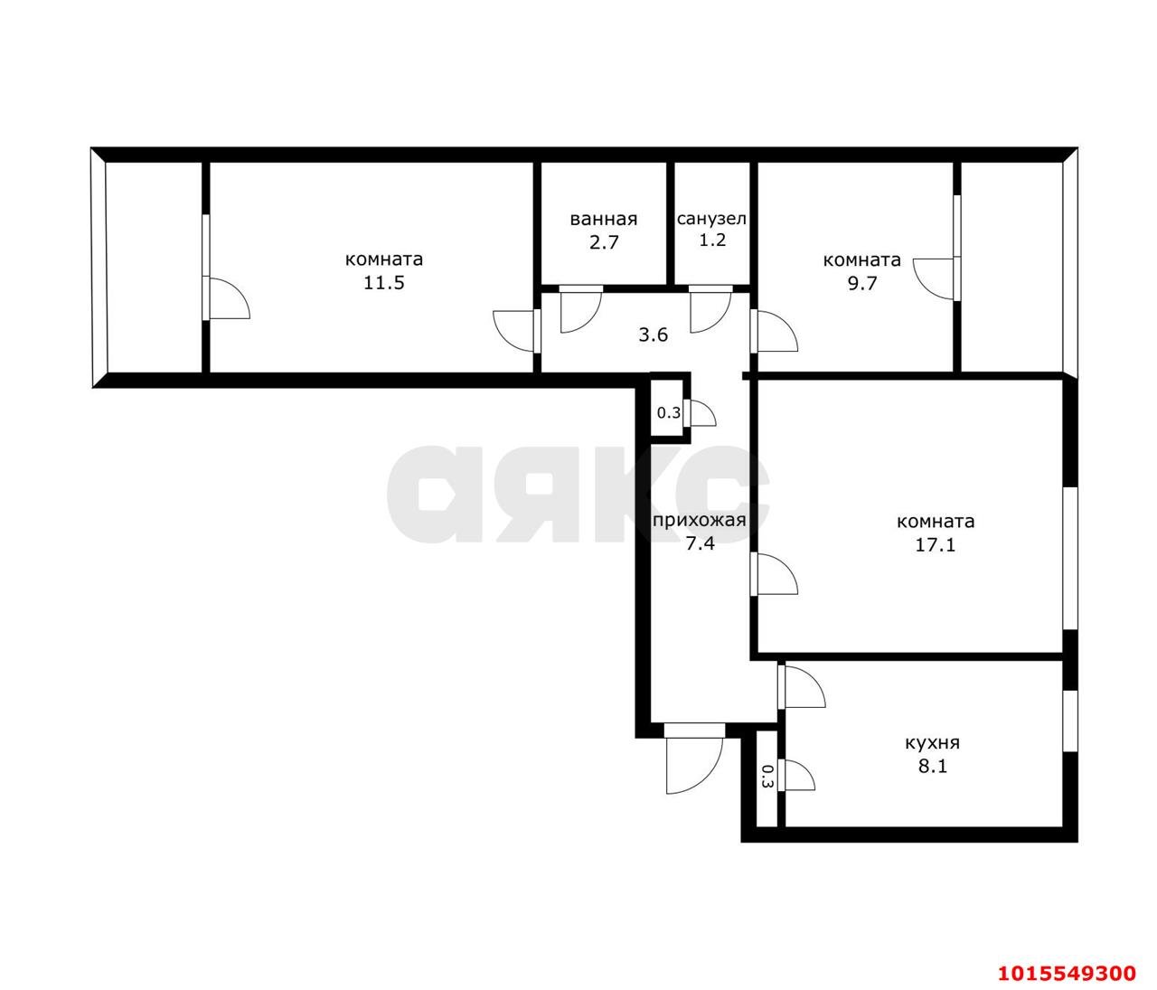 Фото №16: 3-комнатная квартира 70&nbsp;м², 8/9&nbsp;эт. - Краснодар, Карасунский внутригородской округ, мкр. Гидростроителей, ул. имени Игнатова, 12