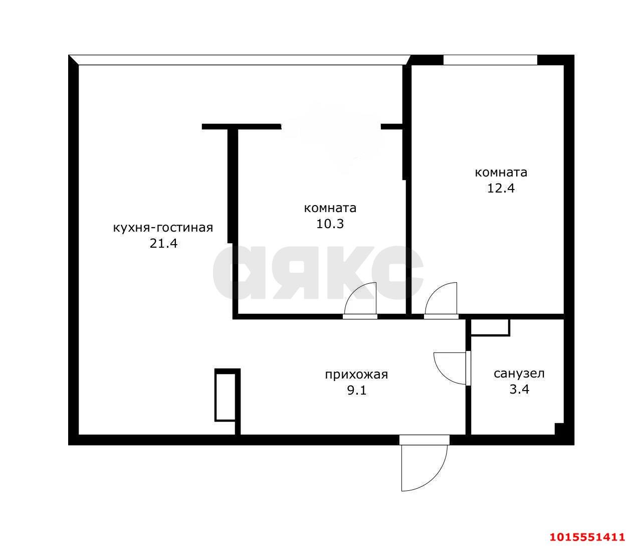 Фото №20: 2-комнатная квартира 56&nbsp;м², 15/16&nbsp;эт. - Краснодар, Прикубанский внутригородской округ, мкр. жилой комплекс Самолёт-5, ул. Ивана Беличенко, 103