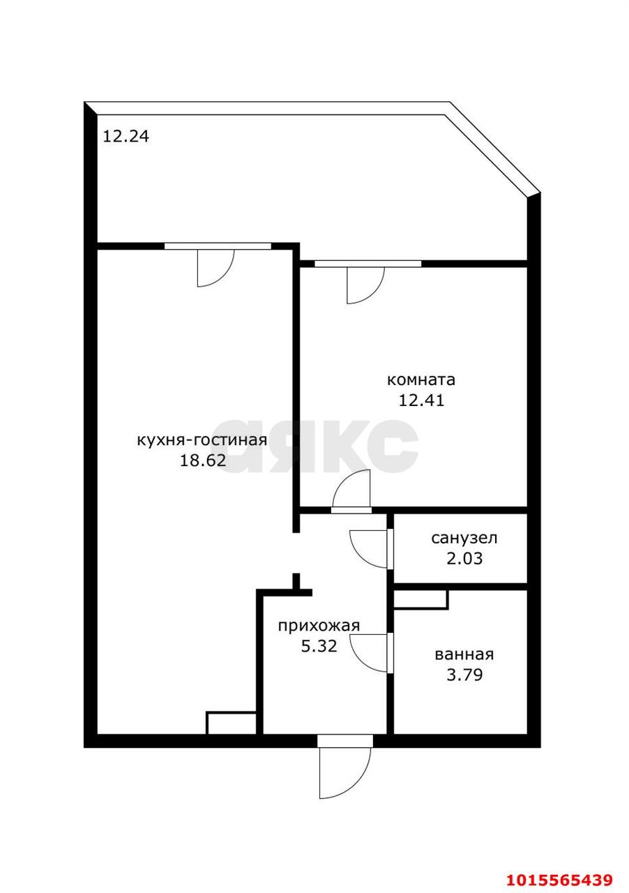 Фото №16: 2-комнатная квартира 55&nbsp;м², 12/24&nbsp;эт. - Краснодар, Прикубанский внутригородской округ, мкр. Любимово, 2/1